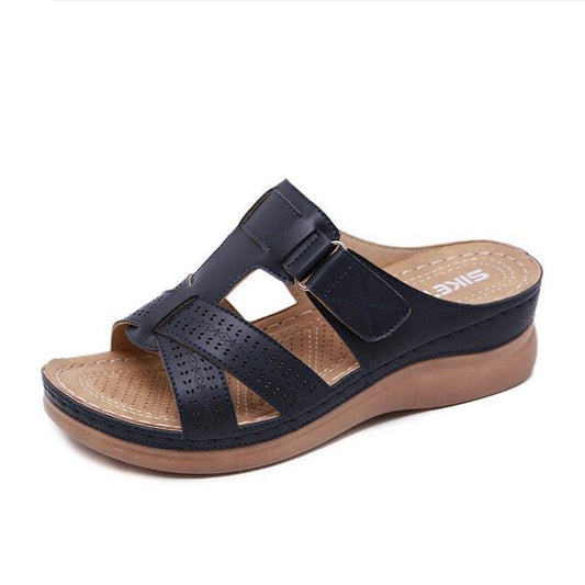 Walkora Sofia Wedge Slip-On Sandals