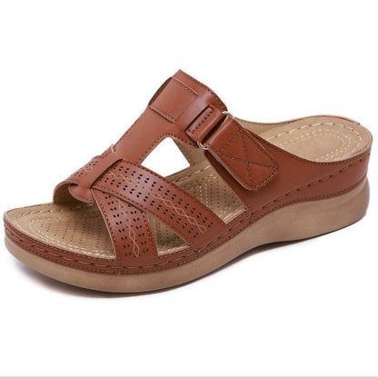 Walkora Sofia Wedge Slip-On Sandals