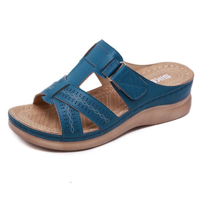 Walkora Sofia Wedge Slip-On Sandals